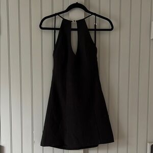 Zara Black Halter A-line Cocktail Dress